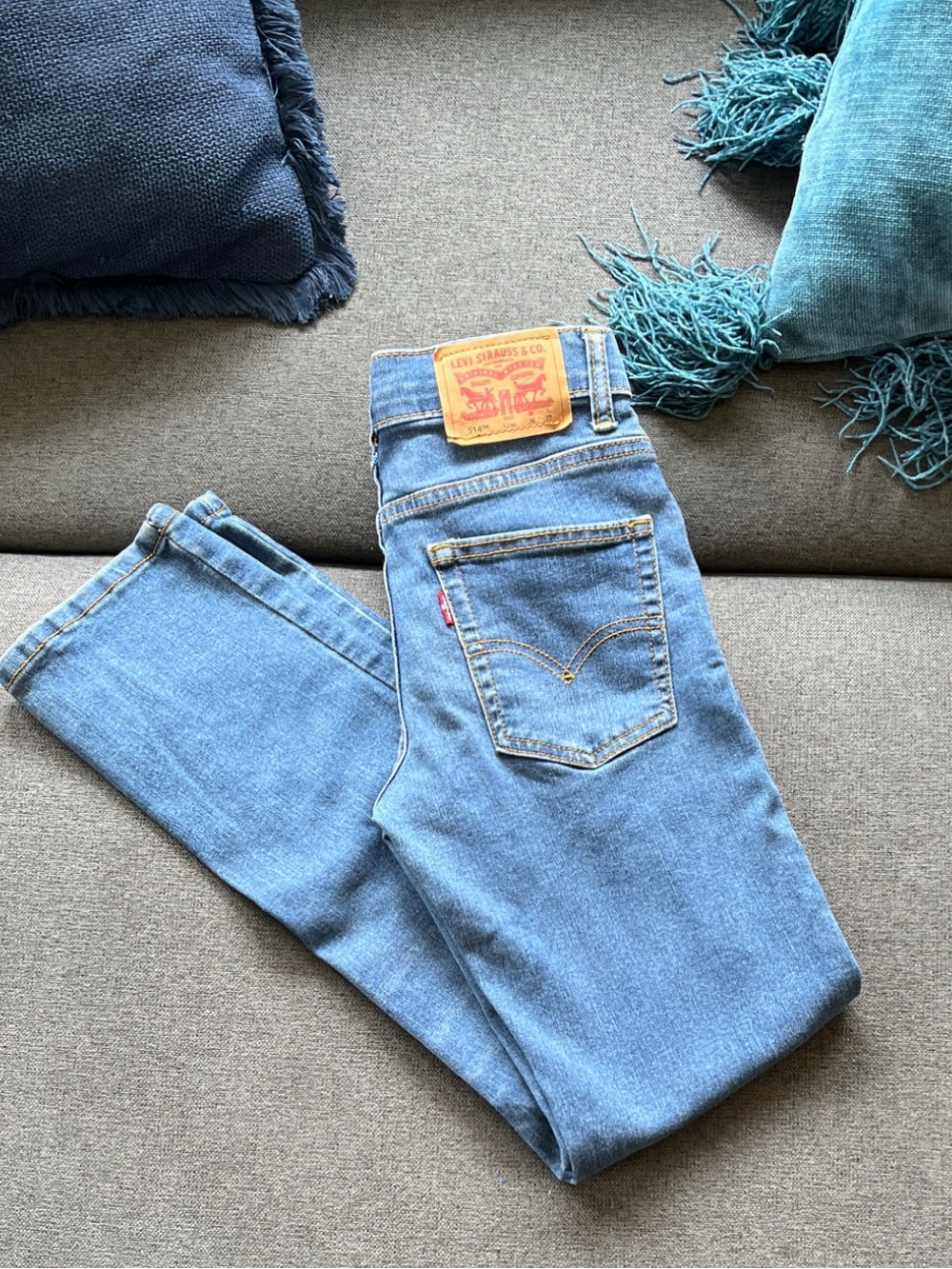 Levi’s 514 Boys Jeans Size 12 Regular Adjustable Waist Straight Leg